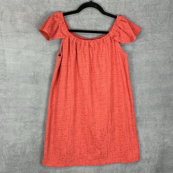 Madewell Dress Womens Small Pink Mini Off the Shoulder Boho Hippie Loose Resort - Picture 6 of 13